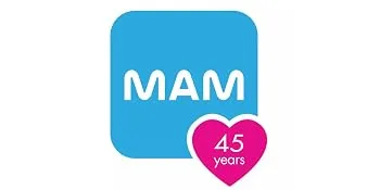 MAM Original Night Pacifiers, Binky Pacifier for 0-6 Months, BPA-Free Silicone, Glows in The Dark, Best for Newborn Babies, Developed with Medical Experts, 2 Count Binkies, with Sterilizer Case - mam logo baby babies pacifier breastfeeding bottles for babies newborn essentials baby bottle