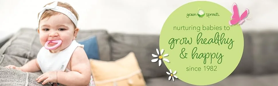 green sprouts Silicone Teethers (2 Pack) | Soothes Gums & Promotes Healthy Oral Development | Multiple Textures Massage Gums Easy to Hold Gum & chew Dishwasher Safe Aqua - green sprouts