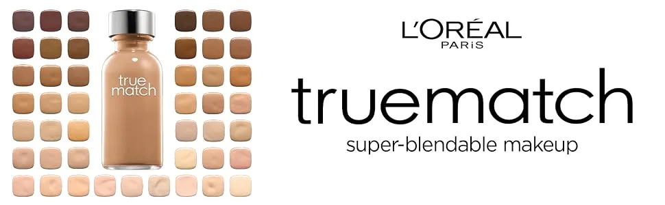 Loreal Paris True Match Super Blendable SPF 17 Cool Soft Sable Foundation Makeup - 2 per case. - foundation makeup, loreal foundation, true match foundation, face makeup, natural makeup, 45 shades