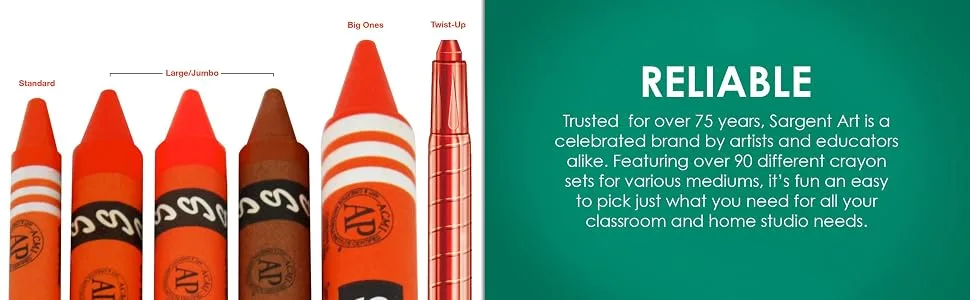 Sargent Art 400-Count Crayon Class Pack Best-Buy Assortment 3-5/8 Inch 55-3220 - product information 2