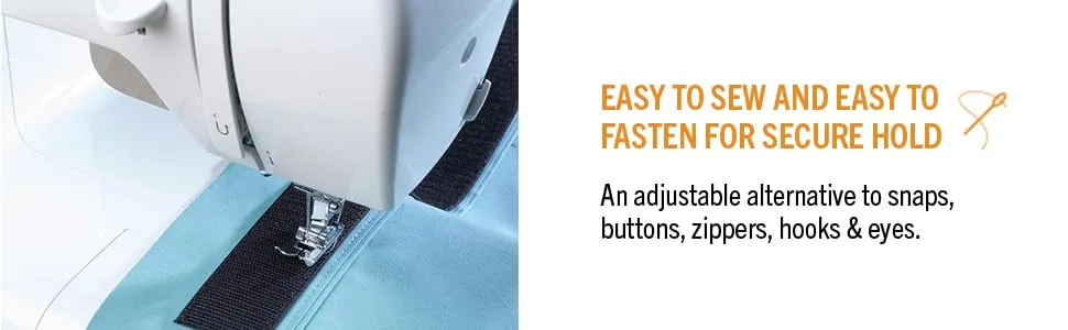 VELCRO Brand Sew On Fabric Tape-Substitute for Snaps Buttons or Zippers-Alterations and Hemming-15ft Bulk Pack Hook and Loop Fastener White - Fasteners