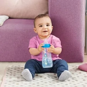 MAM Easy Active Bottle 11 oz (2-Count) Fast Flow Bottles 4+ Month Unisex Gray Unisex Easy Active 11 Ounce - mam bottles