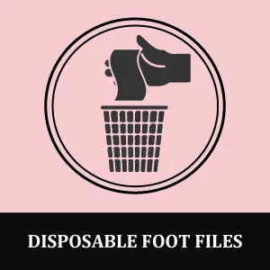 ForPro Pedicure Paddle Foot File Double-Sided Foot File for Heels Disposable & Sanitizable 80/120 Grit Red Pack of 12 - ForPro Pedicure Blocks