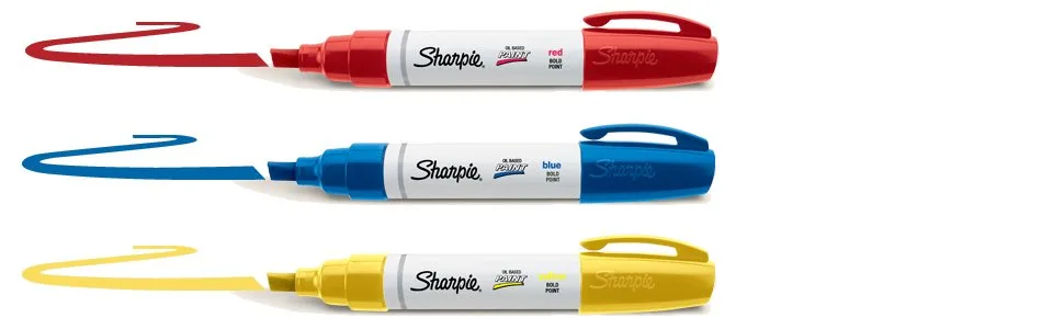 SHARPIE Oil-Based Paint Markers Medium Point Assorted & Metallic Colors 5 Count - Great for Rock Painting - product information 3