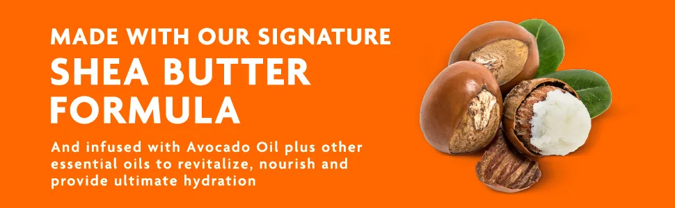 Cantu Avocado Hydrating Sulfate-Free Shampoo with Pure Shea Butter 13.5 oz (Pack of 2) (Packaging May Vary) - Shea Butter formula ingredients with image of shea butter plant