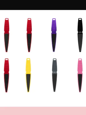 ForPro Pedicure Paddle Foot File Disposable Foot Files for Heels 120/180 Grit Purple 10 L Pack of 12 - ForPro