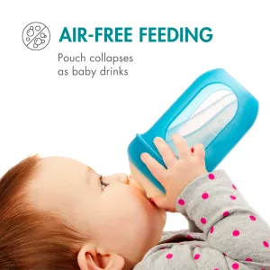 Boon NURSH Reusable Silicone Replacement Pouch Air-Free Feeding 3 Months and up 8 Ounce (Pack of 3) 8 Ounce Pouch - unspecified