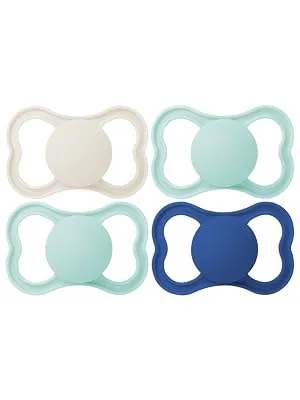 MAM Air Matte Pacifiers for Sensitive Skin 6+ Months Best Pacifier for Breastfed Babies Baby Boy Pacifiers 6-16 4 Count Boy 2 Pack 6-16 Month - mam pacifier