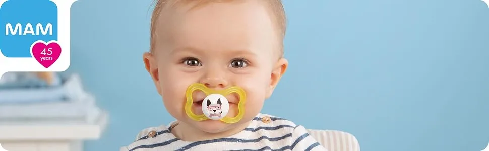 MAM Air Matte Pacifiers for Sensitive Skin 6+ Months Best Pacifier for Breastfed Babies Baby Boy Pacifiers 6-16 4 Count Boy 2 Pack 6-16 Month - MAM pacifier