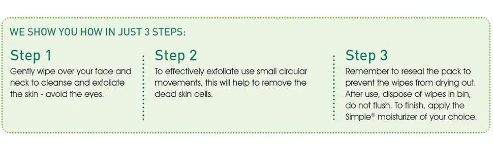 Simple Exfoliating Wipes 25 Count (Pack of 2) - product information 5