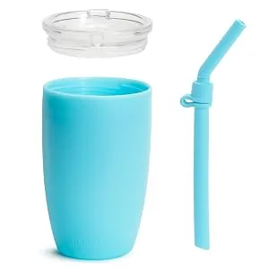 Munchkin Simple Clean Straw Tumbler Sippy Cup Alternative for Toddlers and Kids 10 Ounce 2 Pack Blue/Green - Simple Clean Straw