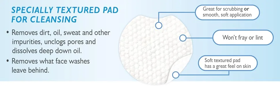 Stri-Dex Medicated Pads Sensitive 2 Count 55 Count (Pack of 2) - Close-up image of pad with features called out