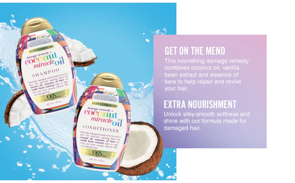 OGX Coconut Miracle Oil Extra Strength Shampoo & Conditioner 2 Pack - image