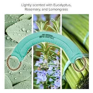 Bed Buddy Aromatherapy Heat Pad and Cooling Neck Wrap - Microwave Heating Pad for Sore Muscles - Cold Wrap Pack for Aches and Pain Eucalyptus Scent - Lightly scented with Eucalyptus, Rosemary, and Lemongrass