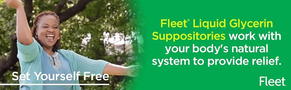 Fleet Liquid Glycerin Suppositories for Adult Constipation 4 Suppositories 7.5 ml (Pack of 3) - Fleet Liquid Glycerin Suppositories