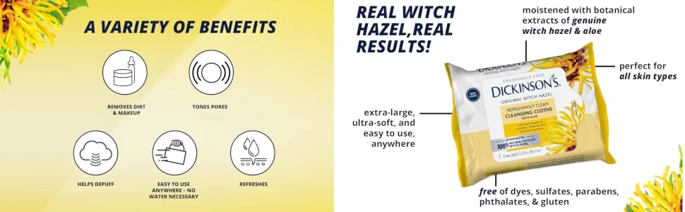 Dickinsons Original Witch Hazel 25 ct (2 pack) - product information 3