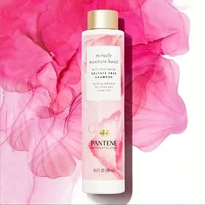 Pantene Nutrient Blends Miracle Moisture Boost Rose Water Shampoo & Conditioner Dual Pack for Dry Hair Sulfate Free 2 Piece Set Nutrient Blends - moisturizing shampoo for dry frizzy hair restore moisture hydration softness silky strong hair