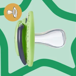 Tommee Tippee Fun Style Pacifiers Symmetrical Design BPA-Free Silicone 18-36m 6 Count 18-36 Months Blue Green & Red - image