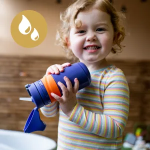Tommee Tippee Superstar Insulated Flip Top Sportee Straw Cup 18m+ 11oz 2 Pack | Leak and Shake Proof Anti-Microbial Spout Blue & Orange - image