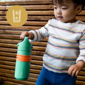 Tommee Tippee Superstar Insulated Flip Top Sportee Straw Cup 18m+ 11oz 2 Pack | Leak and Shake Proof Anti-Microbial Spout Blue & Orange - image