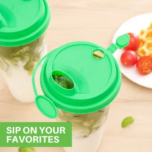 Restaurantware Bev Tek Clear Plastic 2-in-1 Straw or Sippy Cup Lid - with Two Plugs Fits 12 16 and 24 oz - 25 count box - Pair these cups lids with our compatible 12-, 16-, and 24-OZ hot or cold cups to cover drinks.