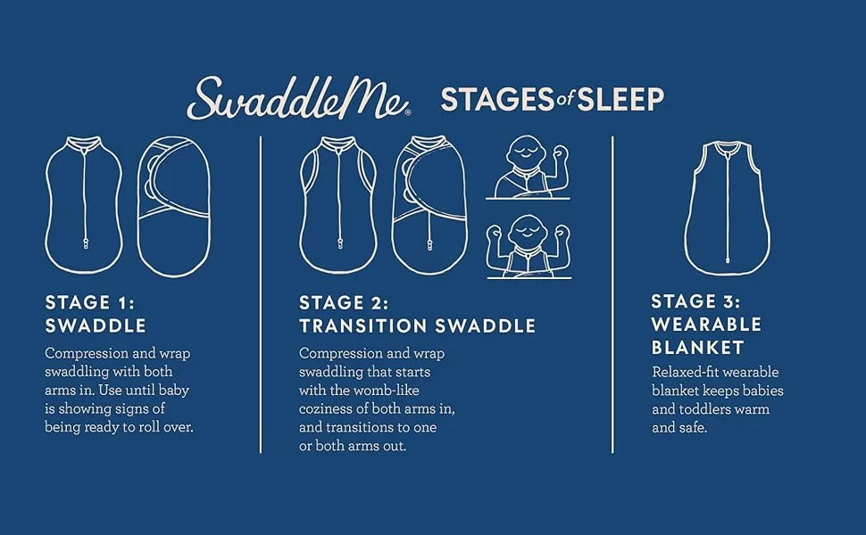 SwaddleMe Arms Free Convertible Swaddle Size Extra Large 6-9 Months 1-Pack (Pink Giraffes ) Pink Giraffes 6-9 Month - SwaddleMe