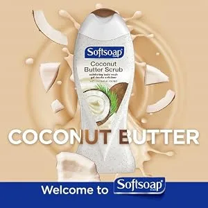 Softsoap Body Butter Coconut Scrub Body Buff Wash 15 Ounce (Pack of 2) - product information 2
