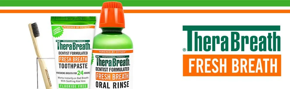 TheraBreath Fresh Breath Dentist Formulated Fluoride Free Toothpaste Mild Mint 4 Ounce (Pack of 2) Multi - Therabreath