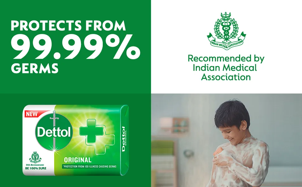 Dettol Anti-Bacterial Bar Soap Original 125 gr 6-pack (6 x 125 grams) - product information 1