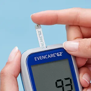 Medline EvenCare G2 Blood Glucose Test Strips Self-testing with G2 Monitoring System 6 Second Results 50 Count (Pack of 12) - EvenCare G2 Blood Glucose Test Strips