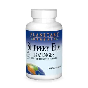 PLANETARY HERBALS Slippery Elm Lozenges Unflavored 200 Count - bottle shot