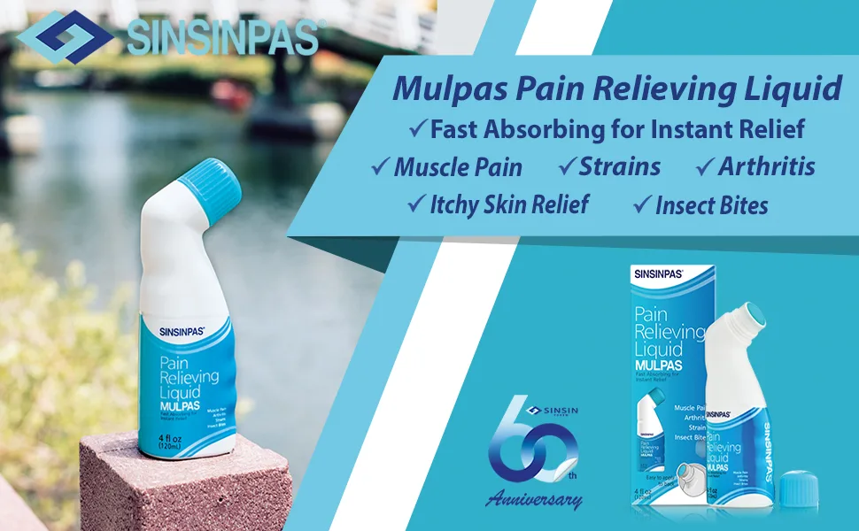 SINSINPAS Pain Relieving Liquid MULPAS 1 Pack (4 oz) - sinsinpas mulpas pain relieving liquid