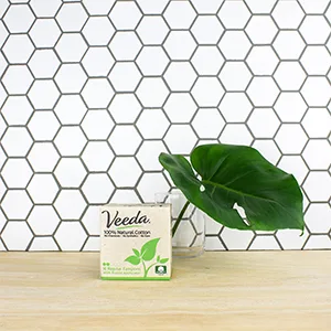 Veeda 100% Natural Cotton Super Plus Tampons with Compact Applicator Chlorine and BPA Free Unscented 16 Count - Natural is better