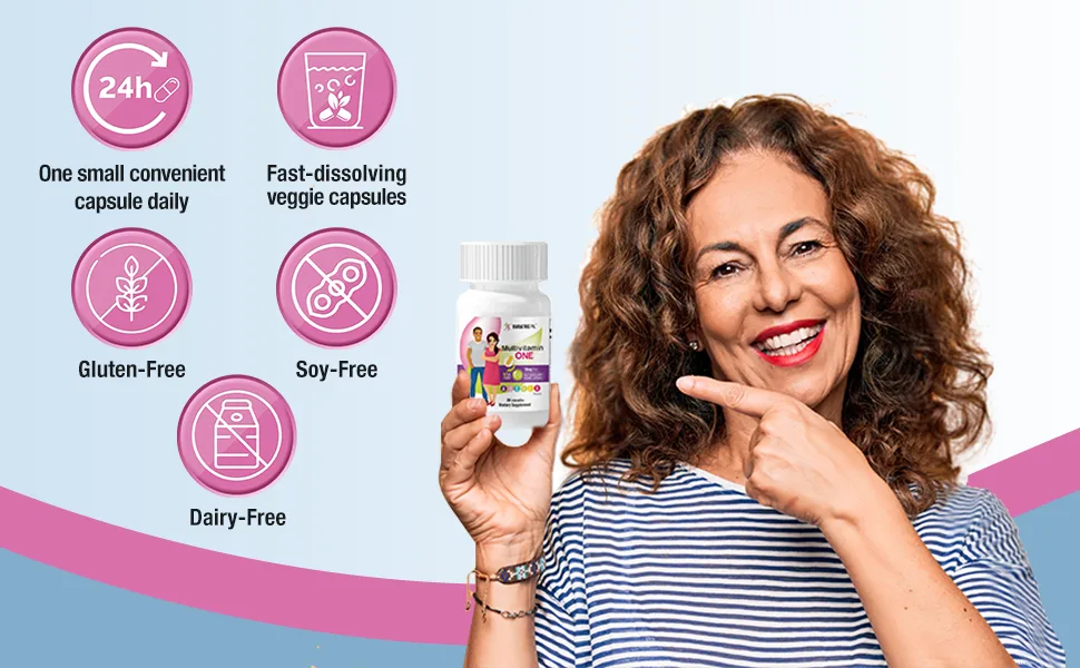 BariatricPal Multivitamin ONE 1 per Day! Bariatric Multivitamin Capsule with 18mg Iron (90 Count) 90 Count (Pack of 1) - Multivitamin ONE Capsules with 18mg iron highlights