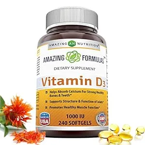 Amazing Formulas Vitamin D3 1000 IU 240 Softgels Supplement | Non-GMO | Gluten Free | Packaged in USA - product information 2