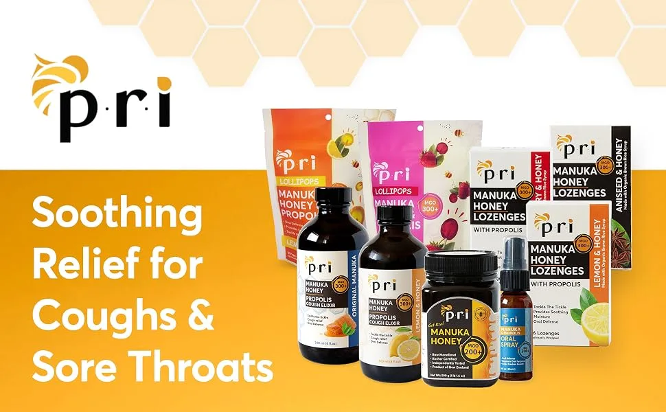 PRI Propolis Oral Spray with Manuka Honey Sore Throat & Immune Support 1oz 1 Fl Oz (Pack of 1) - product information 1