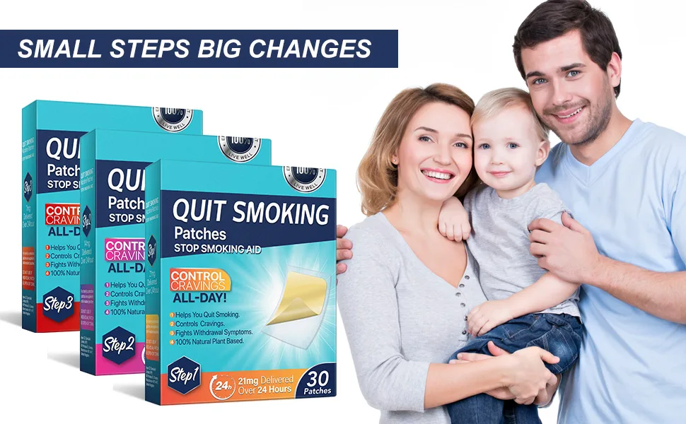 21mg Quit Smoking Patches Step 1 Smoking Aid to Quit Smoking Delivered Over 24 Hours Transdermal System 30 Count Patches to Help Quit Smoking Stop Smoking Aids That Work with 2 Week - nicotine patches step 1