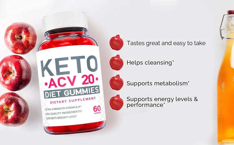 Keto ACV 20 Gummies - Keto ACV 20 Gummies Keto ACV 20 Ketosis Gummies with Apple Cider Vinegar - Vegan Non GMO - Advanced Formula Ketogenic Supplement (1 Pack) - acv202