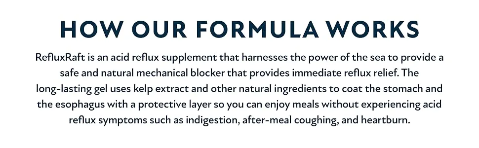 Reflex Raft REFLUXRAFT Natural Heartburn Acid Reflux Support Supplement - 47 ...