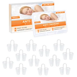 Nose Vent Sinus Relief Dilator (Pack of 12 Small Size) Hard Silicone Vents - A Simple Solution for Nasal Snorers - Reusable Snoring Device to Enjoy a Peaceful Night's Sleep by Mobi Lock - snoring solution anti snoring
