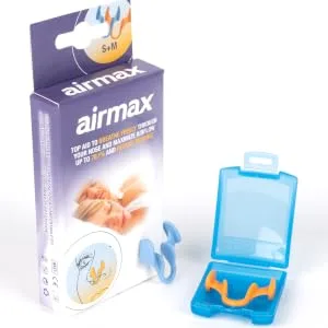 Airmax Unisex Classic Nasal Dilators One Pack - Anti Snoring Device for Men and Woman - Improves Airflow - Blue - Small - airmax package