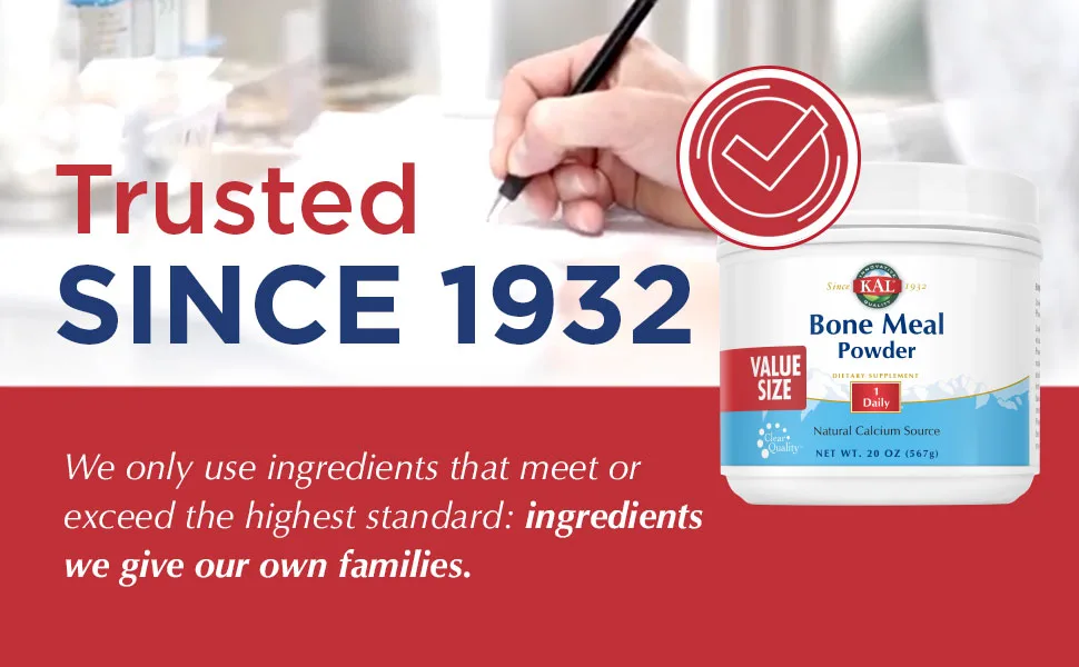 KAL Bone Meal Powder | Sterilized & Edible Supplement Rich in Calcium Phosphorus Magnesium | for Bones Teeth Nerves Muscular Function (20oz) 1.25 Pound (Pack of 1) - KAL Bone Meal Powder | Sterilized & Edible Supplement Rich in Calcium, Phosphorus, Magnesium 20 oz