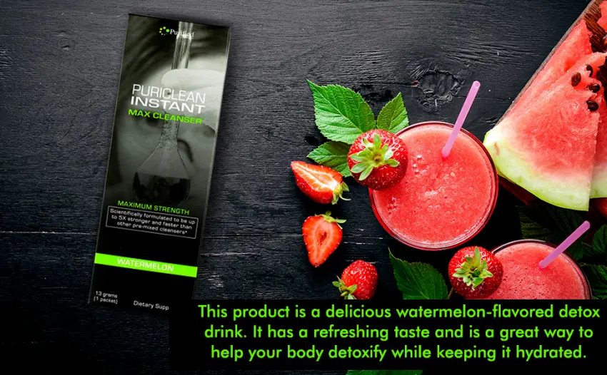 Puriclean Same-Day Max Detox Drink Maximum Strength Cleansing Quick Flush Potent Deep System Cleanser Watermelon Flavor (64 Oz Total) (2 Pack) - Delicious taste