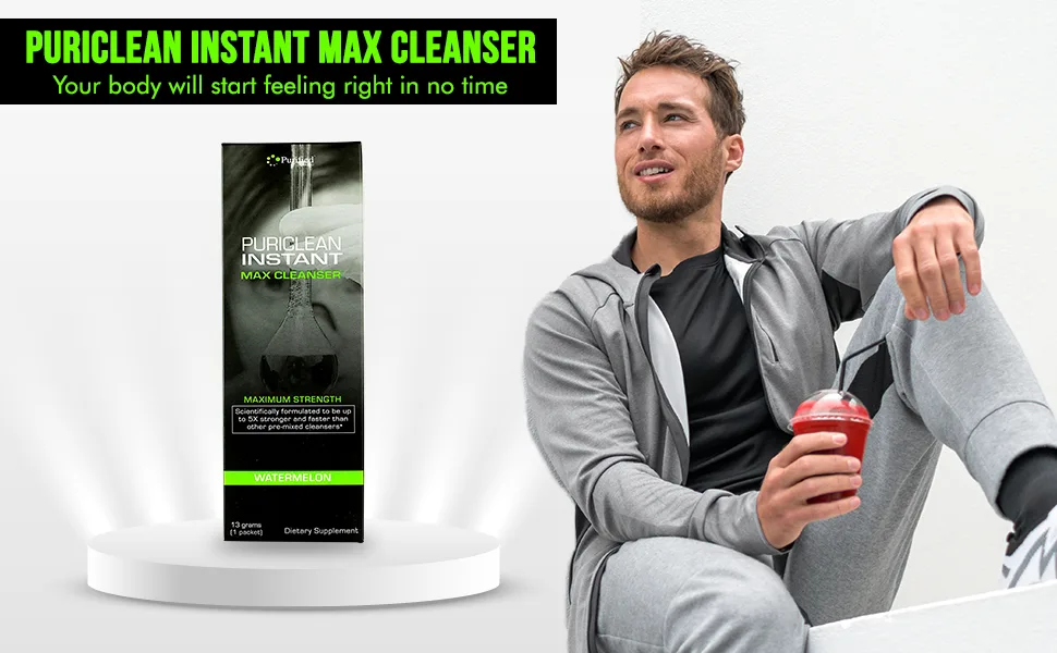 Puriclean Same-Day Max Detox Drink Maximum Strength Cleansing Quick Flush Potent Deep System Cleanser Watermelon Flavor (64 Oz Total) (2 Pack) - Puriclean Max Cleanser