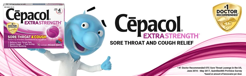 Cepacol Maximum Strength Throat and Cough Drop Lozenges Mixed Berry 16 Count - Cepacol Extra Strength Sore Throat & Cough Drop Lozenges