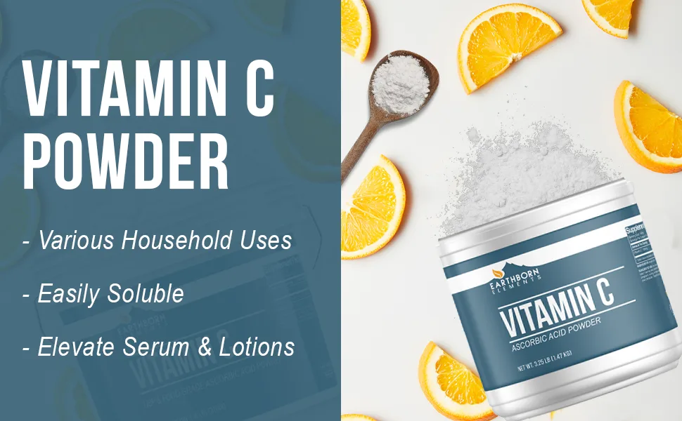 Earthborn Elements Vitamin C Powder 3.25 lb Ascorbic Acid Dietary Supplement 52 Ounce (Pack of 1) - product information 2