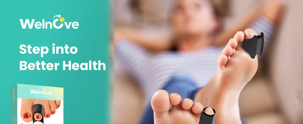 Welnove Toe Separator Toe Spacer for Women Bunion Protector for Women Protector for Toe 6 Count 3 Size Black - Q160TOE