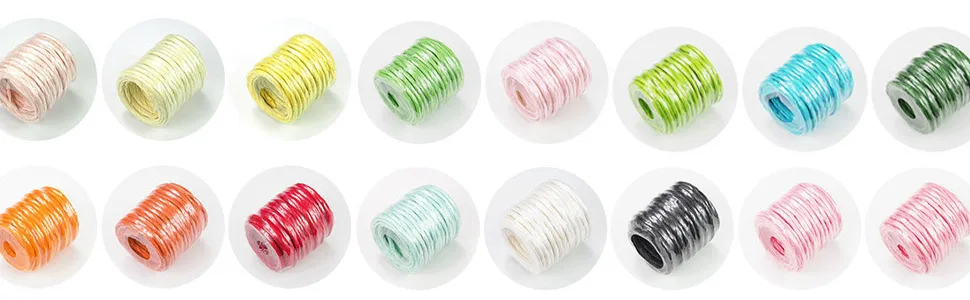 15.31Yard Raffia Stripes Paper String Colorful Twisted Paper Craft String/Cord/Rope for Wedding Party Decor Flower Wrapping Rustic Decor DIY Making Gift Wrap Flower Basket Packaging 4 - Multicolor paper string for you choose