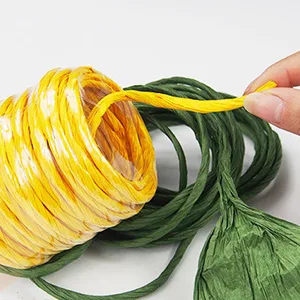 15.31Yard Raffia Stripes Paper String Colorful Twisted Paper Craft String/Cord/Rope for Wedding Party Decor Flower Wrapping Rustic Decor DIY Making Gift Wrap Flower Basket Packaging 4 - Twisted paper rope