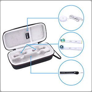 LTGEM EVA Hard Case for Oral-B Pro 1000/1500/2000/3000/3500 Power Rechargeable Electric Toothbrush (Sale Case Only) - LTGEM EVA Hard Case for Oral-B Pro 1000 & 5000 Electric Power Rechargeable Battery Toothbrush